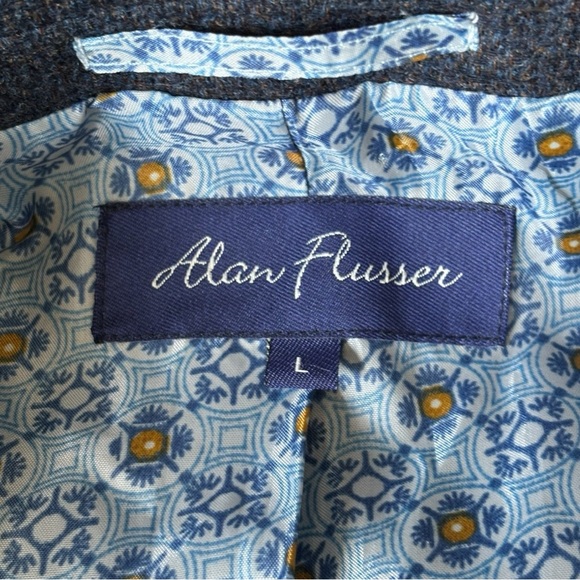 Alan Flusser Wool 2-Button notched lapel Double Vented Blazer Sport Coat | 42 R - Picture 3 of 11